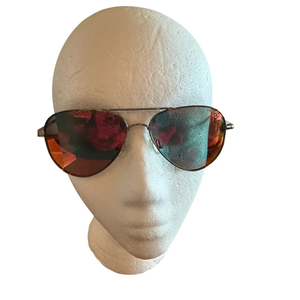 Polaroid Aviator Sunglasses Mens Womens Silver Frame Gradient Lenses‎ PLD 6012 N